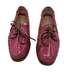 Sperry Top-Sider Boat Shoes Women's Size 6.5 Pink Leather Casual Slip On Loafers